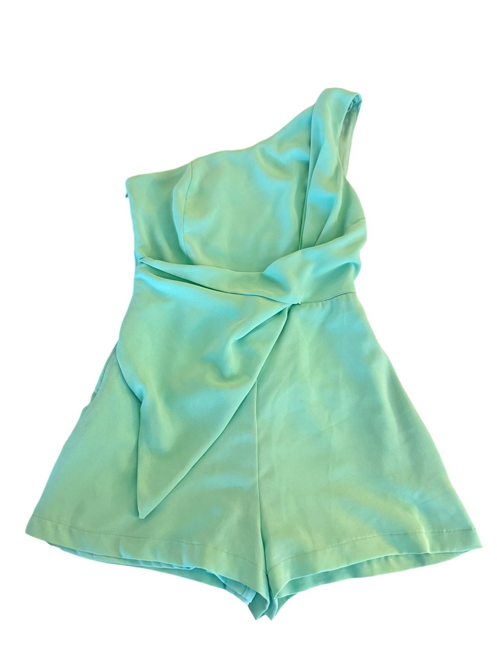 DO+BE Mint Green One-Shoulder Romper Small